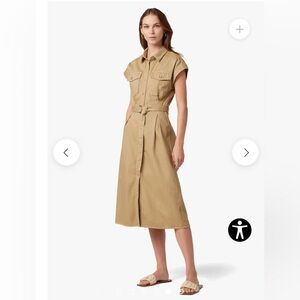 Joe’s Jeans pleated midi safari dress size xs